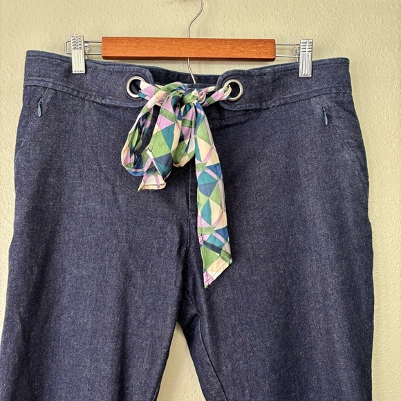 Anthropologie Essential Crop Flare Denim Trousers Size 12 - Picture 6 of 16